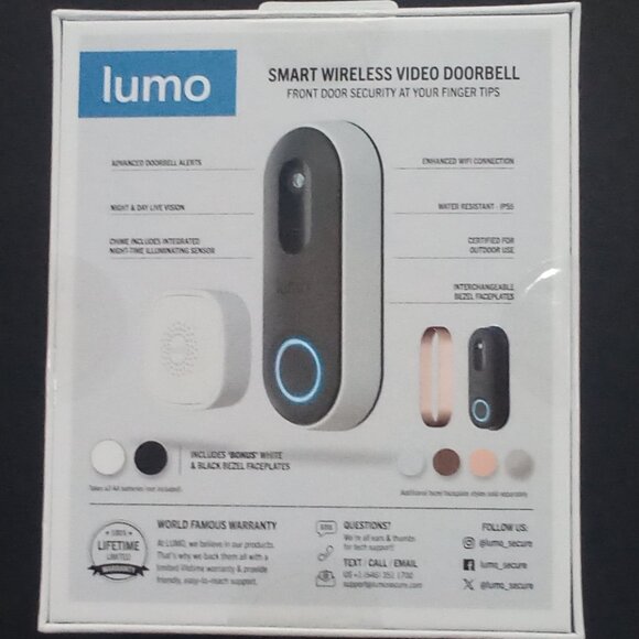 LUMO:  SMART WIRELESS VIDEO DOORBELL, Round The Clock Protection Smart Security - Picture 7 of 7